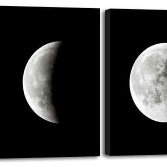 Eclipse of the Moon Modern Canvas Prints Wall Decorations for Living Room Abstra